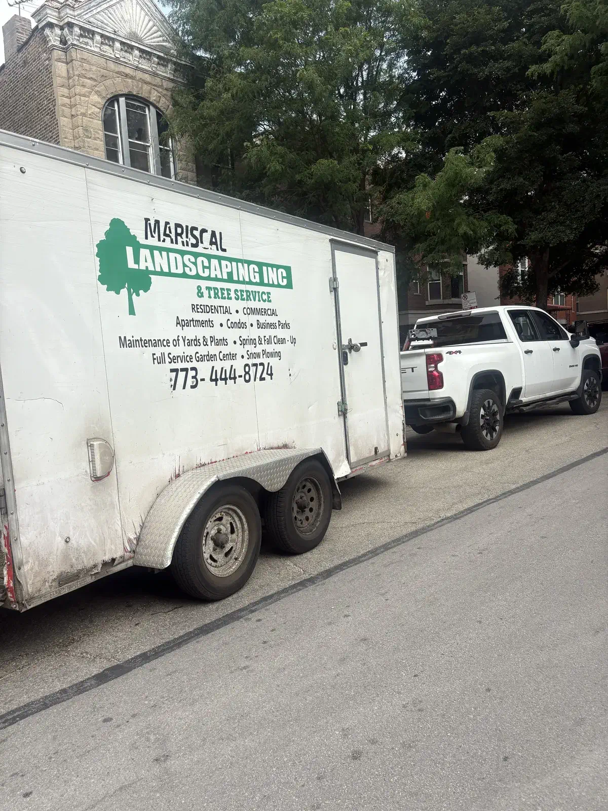 Mariscal Landscaping work truck and van